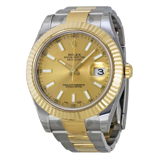 JMS always Bracelets Original Rolex Datejust II Champagne Dial Stainless steel and 18K Yellow Gold Oyster Bracelet Automatic Mens Watch 116333CSO JMS always Bracelets Original Rolex Datejust II Champagne Dial Stainless steel and 18K Yellow Gold Oyster Bracelet Automatic Mens Watch 116333CSO