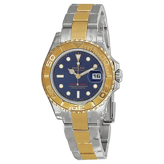 JMS always Bracelets Original Rolex YachtMaster Blue Dial Stainless Steel and 18K Yellow Gold Oyster Bracelet Automatic Ladies Watch 169623BLSO JMS always Bracelets Original Rolex YachtMaster Blue Dial Stainless Steel and 18K Yellow Gold Oyster Bracelet Automatic Ladies Watch 169623BLSO