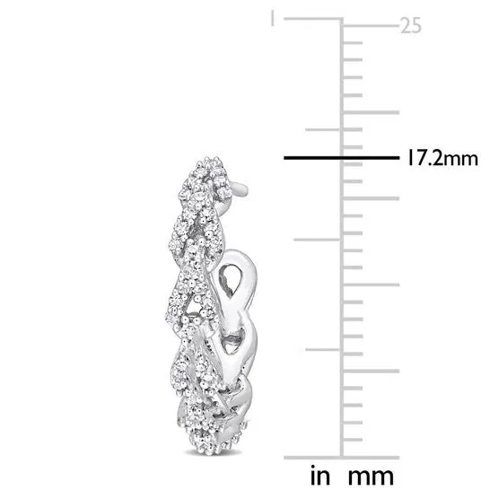 JMS always Earrings Original AMOUR 13 CT TW Diamond Hoop Earrings In 10K White Gold JMS always Earrings Original AMOUR 13 CT TW Diamond Hoop Earrings In 10K White Gold