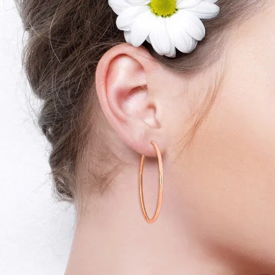 JMS always Earrings Original Amour 50mm Hoop Earrings in 14k Rose Gold JMS always Earrings Original Amour 50mm Hoop Earrings in 14k Rose Gold