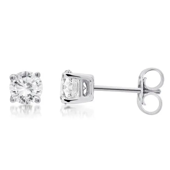 JMS always Earrings Original Diamond Muse 025 cttw 10KT White Gold Solitaire Diamond Stud Earrings for Women JMS always Earrings Original Diamond Muse 025 cttw 10KT White Gold Solitaire Diamond Stud Earrings for Women