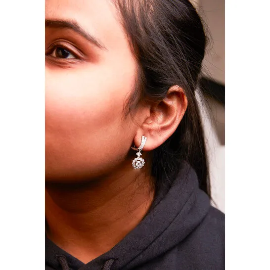 JMS always Earrings Original Haus of Brilliance 14K White Gold 1 78 Cttw Diamond Drop and Dangle Halo Earring with Omega Back FG Color VS2SI1 JMS always Earrings Original Haus of Brilliance 14K White Gold 1 78 Cttw Diamond Drop and Dangle Halo Earring with Omega Back FG Color VS2SI1