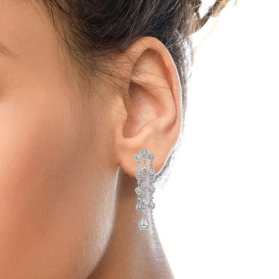 JMS always Earrings Original Haus of Brilliance 18K White Gold 4 34 Cttw Diamond Double Teardrop Waterfall Dangle Earrings HI Color VS1VS2 Clarity JMS always Earrings Original Haus of Brilliance 18K White Gold 4 34 Cttw Diamond Double Teardrop Waterfall Dangle Earrings HI Color VS1VS2 Clarity