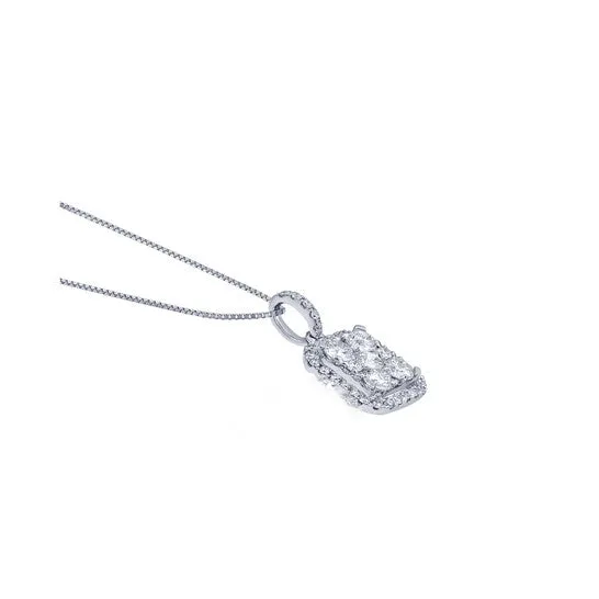 JMS always Necklaces Original Diamond Muse 090 cttw 14KT White Gold Diamond Cluster Pendant Necklace for Women JMS always Necklaces Original Diamond Muse 090 cttw 14KT White Gold Diamond Cluster Pendant Necklace for Women