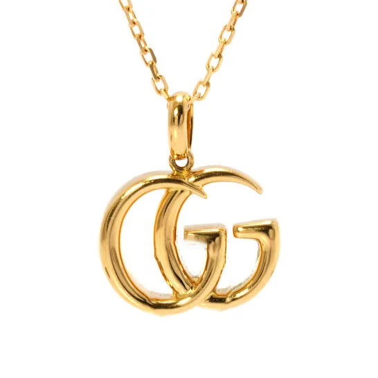JMS always Necklaces Original Gucci GG Running Yellow Gold Small Double G Pendant Necklace JMS always Necklaces Original Gucci GG Running Yellow Gold Small Double G Pendant Necklace
