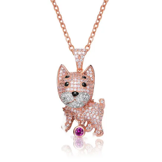 JMS always Necklaces Original Megan Walford Sterling Silver Rhodium and 18K Gold Plated Enamel and Cubic Zirconia Cat Pendant JMS always Necklaces Original Megan Walford Sterling Silver Rhodium and 18K Gold Plated Enamel and Cubic Zirconia Cat Pendant