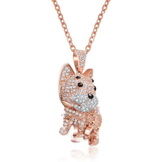 JMS always Necklaces Original Megan Walford Sterling Silver Rhodium and 18K Gold Plated Enamel and Cubic Zirconia Cat Pendant JMS always Necklaces Original Megan Walford Sterling Silver Rhodium and 18K Gold Plated Enamel and Cubic Zirconia Cat Pendant