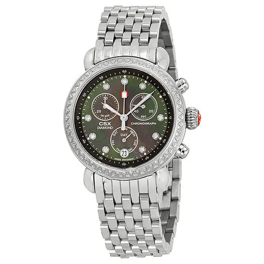 JMS always Necklaces Original Michele CSX Signature Black Mother of Pearl Stainless Steel Ladies Watch MWW03M000192 JMS always Necklaces Original Michele CSX Signature Black Mother of Pearl Stainless Steel Ladies Watch MWW03M000192