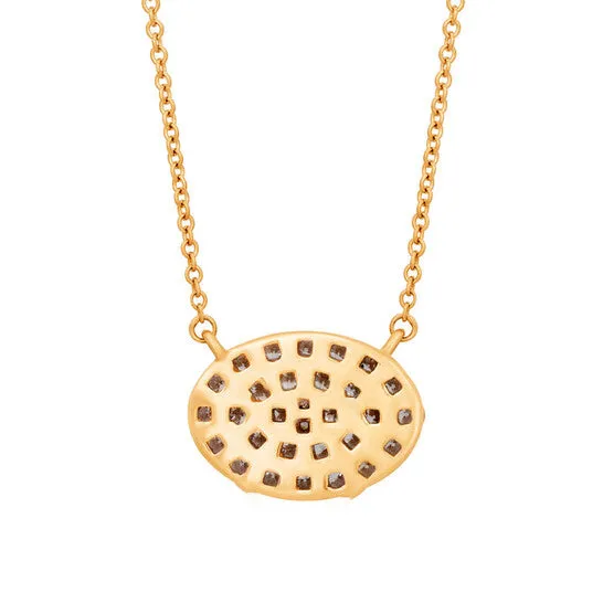 JMS always Necklaces Original Tresorra 18K Rose Gold Oval Cluster Diamond Necklace JMS always Necklaces Original Tresorra 18K Rose Gold Oval Cluster Diamond Necklace