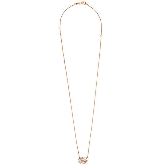 JMS always Necklaces Original Tresorra 18K Rose Gold Oval Cluster Diamond Necklace JMS always Necklaces Original Tresorra 18K Rose Gold Oval Cluster Diamond Necklace