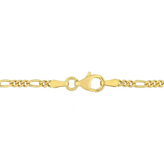 JMS always Original AMOUR 22mm Figaro Chain Necklace In Yellow Plated Sterling Silver 24 In Necklaces JMS always Original AMOUR 22mm Figaro Chain Necklace In Yellow Plated Sterling Silver 24 In Necklaces