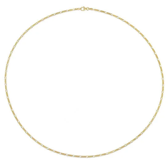 JMS always Original AMOUR 22mm Figaro Chain Necklace In Yellow Plated Sterling Silver 24 In Necklaces JMS always Original AMOUR 22mm Figaro Chain Necklace In Yellow Plated Sterling Silver 24 In Necklaces