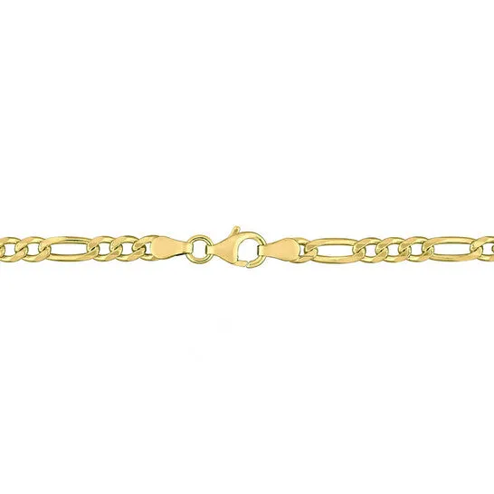 JMS always Original AMOUR 38mm Figaro Chain Necklace In Yellow Plated Sterling Silver 24 In Necklaces JMS always Original AMOUR 38mm Figaro Chain Necklace In Yellow Plated Sterling Silver 24 In Necklaces