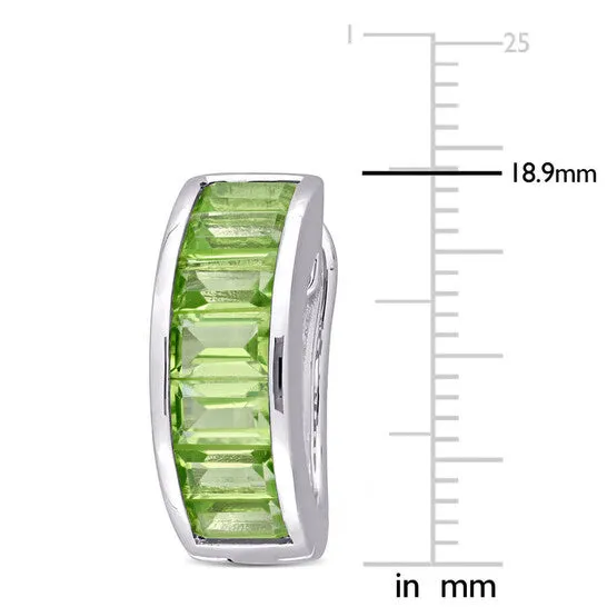JMS always Original AMOUR 4 15 CT TGW Peridot Hoop Earring In Sterling Silver Earrings JMS always Original AMOUR 4 15 CT TGW Peridot Hoop Earring In Sterling Silver Earrings