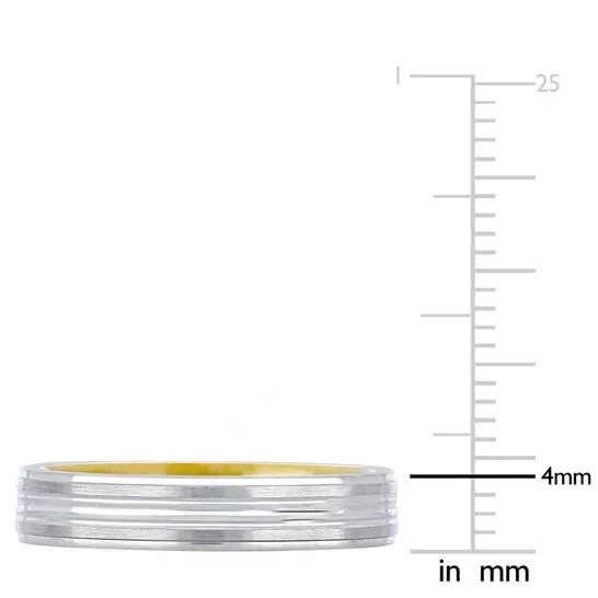 JMS always Original Amour Ladies 10K TwoTone Gold Lightweight 4mm Wedding Band JMS005354 Rings JMS always Original Amour Ladies 10K TwoTone Gold Lightweight 4mm Wedding Band JMS005354 Rings