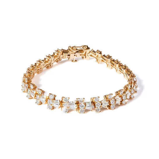 JMS always Original Haus of Brilliance 14K Yellow Gold 10 12 Cttw Diamond Tapered Baguette Sunburst Link Bracelet HI Color SI1SI2 Clarity Size 725 Bracelets JMS always Original Haus of Brilliance 14K Yellow Gold 10 12 Cttw Diamond Tapered Baguette Sunburst Link Bracelet HI Color SI1SI2 Clarity Size 725 Bracelets