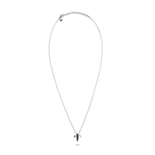 JMS always Original John Hardy Classic Chain 18K Gold Sterling Silver 18Mm Rolo Black Sapphire Spinnel Pendant Necklace Nzs905534blsbnx1618 Necklaces JMS always Original John Hardy Classic Chain 18K Gold Sterling Silver 18Mm Rolo Black Sapphire Spinnel Pendant Necklace Nzs905534blsbnx1618 Necklaces
