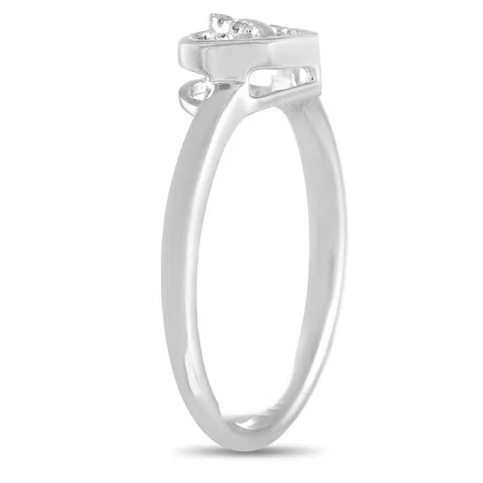 JMS always Original LB Exclusive 14K White Gold 005 ct Diamond Intertwined Heart Ring Rings JMS always Original LB Exclusive 14K White Gold 005 ct Diamond Intertwined Heart Ring Rings
