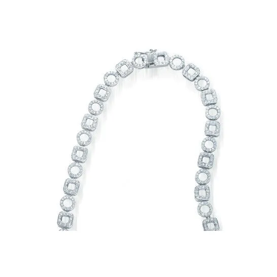 JMS always Original Megan Walford CZ Sterling Silver White Gold Plated Heavy Emerald Necklace Necklaces JMS always Original Megan Walford CZ Sterling Silver White Gold Plated Heavy Emerald Necklace Necklaces