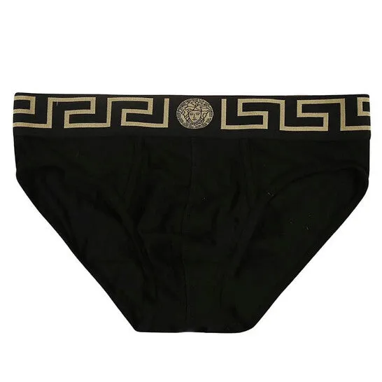 JMS always Original Versace Mens Medusa Band Cotton Brief In Black Rings