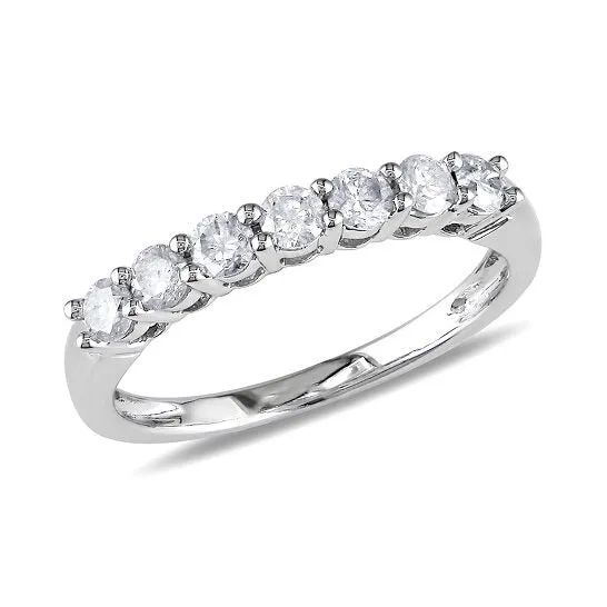 JMS always Rings Original 12 CT Diamond TW Anniversary Ring 10k White Gold GH I2I3 JMS always Rings Original 12 CT Diamond TW Anniversary Ring 10k White Gold GH I2I3