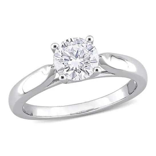 JMS always Rings Original Amour Sterling Silver 1 CT TGW Created White Moissanite Solitaire Ring JMS always Rings Original Amour Sterling Silver 1 CT TGW Created White Moissanite Solitaire Ring