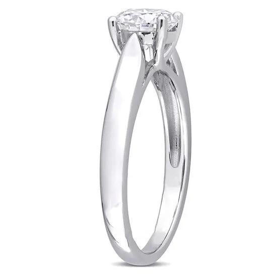 JMS always Rings Original Amour Sterling Silver 1 CT TGW Created White Moissanite Solitaire Ring JMS always Rings Original Amour Sterling Silver 1 CT TGW Created White Moissanite Solitaire Ring