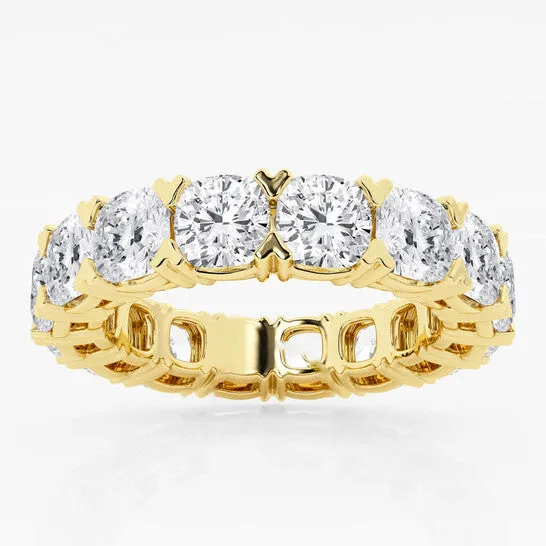 JMS always Rings Original Brilliant Diamond 7 cttw CushionCut Lab Grown Diamond VProng Eternity Band in 14KT Yellow Gold GVSSI JMS always Rings Original Brilliant Diamond 7 cttw CushionCut Lab Grown Diamond VProng Eternity Band in 14KT Yellow Gold GVSSI