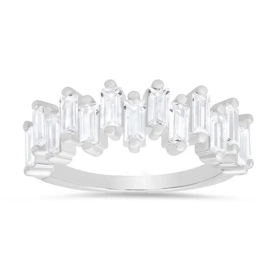 JMS always Rings Original Kylie Harper Sterling Silver Abstract Baguettecut CZ Ring JMS always Rings Original Kylie Harper Sterling Silver Abstract Baguettecut CZ Ring