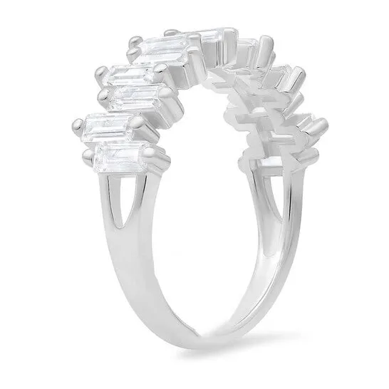 JMS always Rings Original Kylie Harper Sterling Silver Abstract Baguettecut CZ Ring JMS always Rings Original Kylie Harper Sterling Silver Abstract Baguettecut CZ Ring