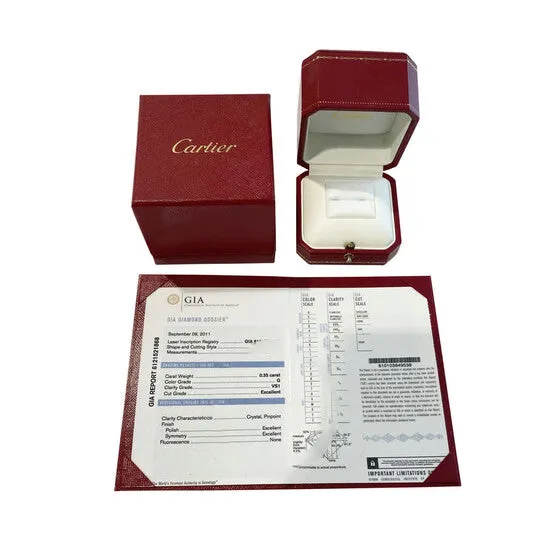 JMS always Rings Original PreOwned Cartier 1895 Diamond Engagement Ring in Platinum G VS1 035 CTW JMS always Rings Original PreOwned Cartier 1895 Diamond Engagement Ring in Platinum G VS1 035 CTW