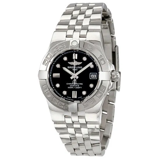 JMS always Watches Original Breitling Galactic 30 Black Diamond Dial Ladies Watch A71340L2BA14SS JMS always Watches Original Breitling Galactic 30 Black Diamond Dial Ladies Watch A71340L2BA14SS