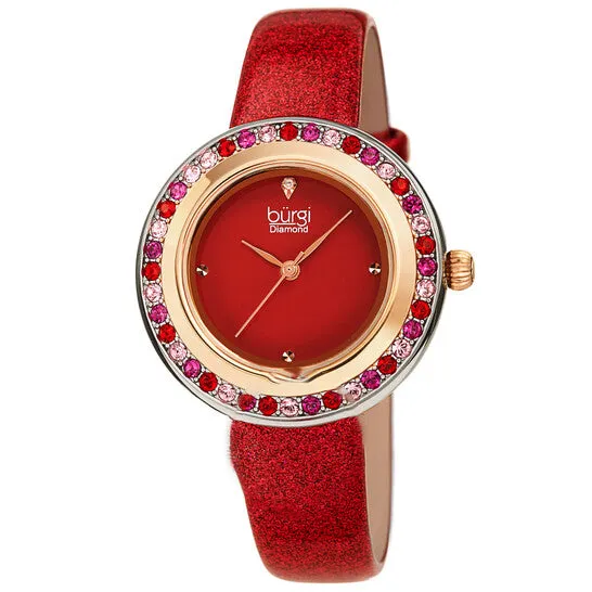 JMS always Watches Original Burgi Quartz Diamond Red Dial Ladies Watch BUR265RD JMS always Watches Original Burgi Quartz Diamond Red Dial Ladies Watch BUR265RD