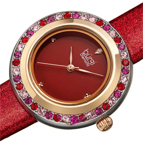JMS always Watches Original Burgi Quartz Diamond Red Dial Ladies Watch BUR265RD JMS always Watches Original Burgi Quartz Diamond Red Dial Ladies Watch BUR265RD
