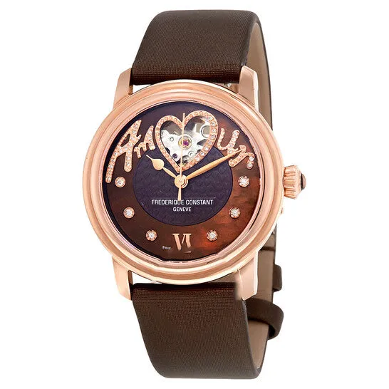 JMS always Watches Original Frederique Constant Automatic Brown Dial Diamond Ladies Watch 310CSQ2P4 JMS always Watches Original Frederique Constant Automatic Brown Dial Diamond Ladies Watch 310CSQ2P4