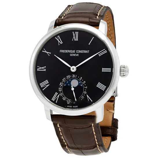 JMS always Watches Original Frederique Constant Moonphase Automatic Black Dial Watch FC705GR4S6