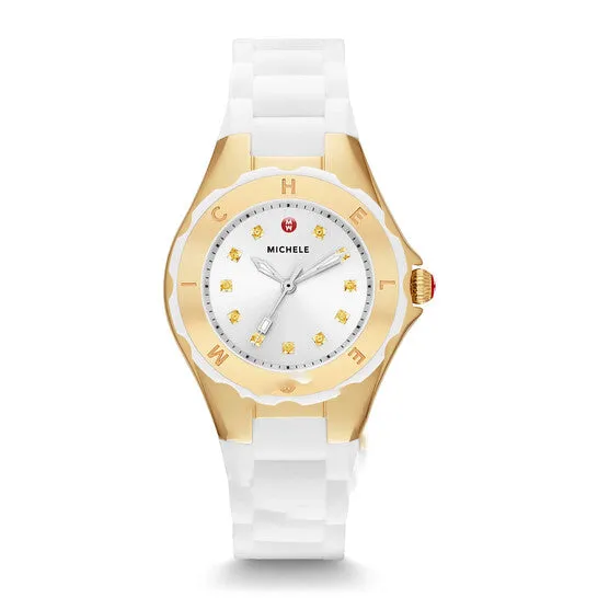 JMS always Watches Original Michele Tahitian Jelly Bean White Dial Ladies Sports Watch MWW12P000013 JMS always Watches Original Michele Tahitian Jelly Bean White Dial Ladies Sports Watch MWW12P000013
