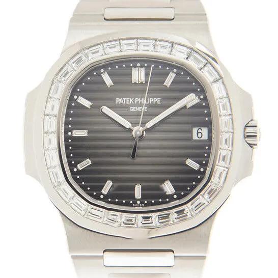 JMS always Watches Original Patek Philippe Nautilus Automatic Platinum Diamond Grey Dial Watch 5711110P001 JMS always Watches Original Patek Philippe Nautilus Automatic Platinum Diamond Grey Dial Watch 5711110P001