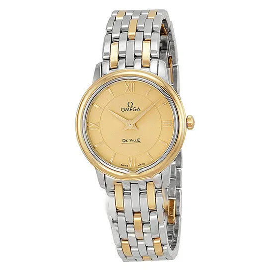 JMS always Watches Original Preowned Omega De Ville Prestige Champagne Dial Ladies Watch 42420276008001