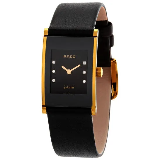 JMS always Watches Original Rado Integral Jubile Quartz Diamond Black Dial Ladies Watch R20789755 JMS always Watches Original Rado Integral Jubile Quartz Diamond Black Dial Ladies Watch R20789755