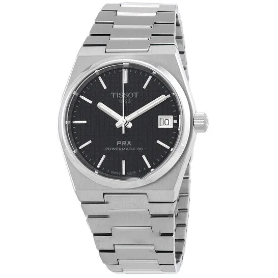 JMS always Watches Original Tissot PRX Powermatic 80 Automatic Black Dial Ladies Watch T1372071105100 JMS always Watches Original Tissot PRX Powermatic 80 Automatic Black Dial Ladies Watch T1372071105100