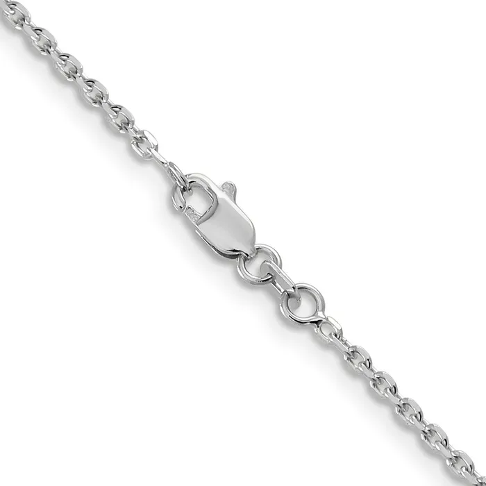 MDS 14K White Gold 30 inch 165mm Diamondcut Cable with Lobster Clasp Chain Necklace Necklaces MDS 14K White Gold 30 inch 165mm Diamondcut Cable with Lobster Clasp Chain Necklace Necklaces