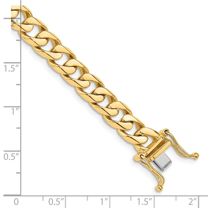MDS Bracelets Solid 14K Yellow Gold 8 inch 75mm Hand Polished Flat Beveled Curb Link with Box Catch Clasp Bracelet MDS Bracelets Solid 14K Yellow Gold 8 inch 75mm Hand Polished Flat Beveled Curb Link with Box Catch Clasp Bracelet