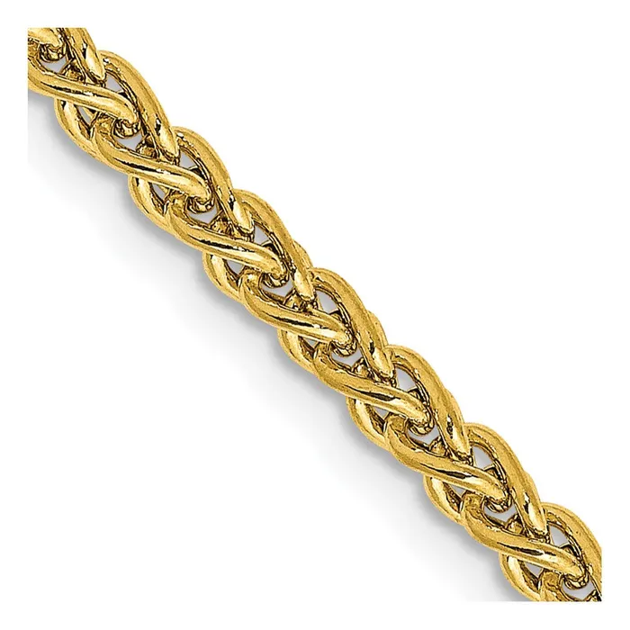 MDS Necklaces 14K Yellow Gold 18 inch 275mm SemiSolid Wheat with Lobster Clasp Chain Necklace MDS Necklaces 14K Yellow Gold 18 inch 275mm SemiSolid Wheat with Lobster Clasp Chain Necklace