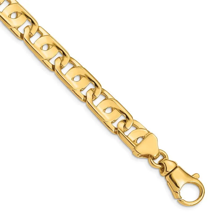 MDS Necklaces Solid 14K Yellow Gold 24 inch 10mm Hand Polished Fancy Link with Fancy Lobster Clasp Chain Necklace MDS Necklaces Solid 14K Yellow Gold 24 inch 10mm Hand Polished Fancy Link with Fancy Lobster Clasp Chain Necklace
