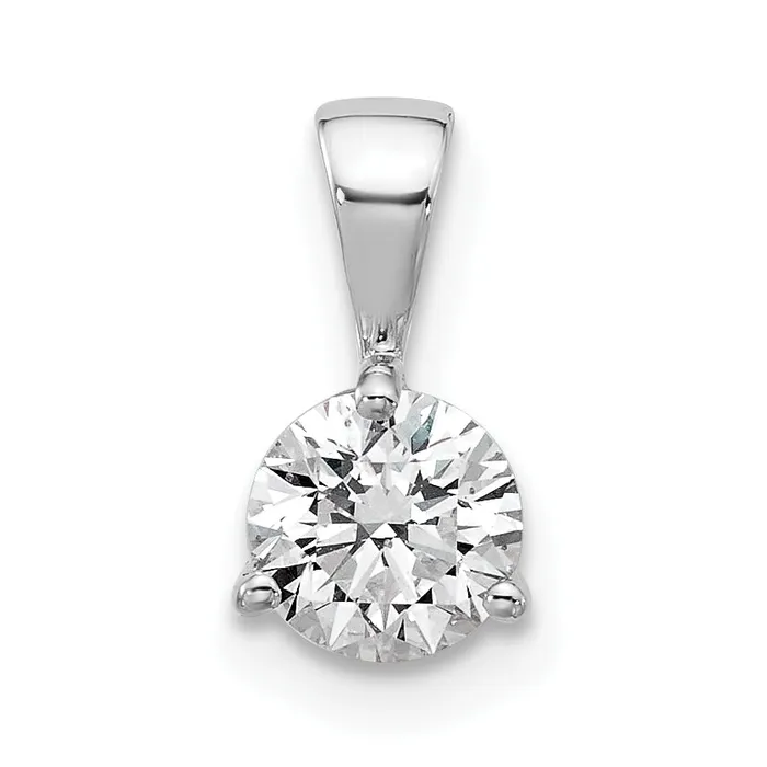 Necklaces 14k White Gold 13 Ct Lab Grown Diamond VSSI G Three Prong Solitare Pendant Goldia Necklaces 14k White Gold 13 Ct Lab Grown Diamond VSSI G Three Prong Solitare Pendant Goldia