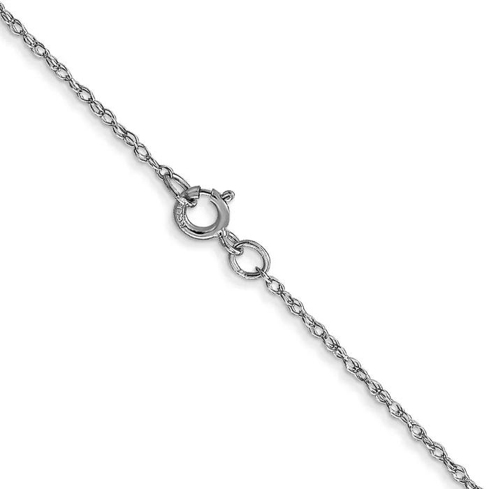 Necklaces 14K White Gold 13 inch Carded 6mm Cable Rope with Spring Ring Clasp Children Necklace Chain Necklace QGold Necklaces 14K White Gold 13 inch Carded 6mm Cable Rope with Spring Ring Clasp Children Necklace Chain Necklace QGold