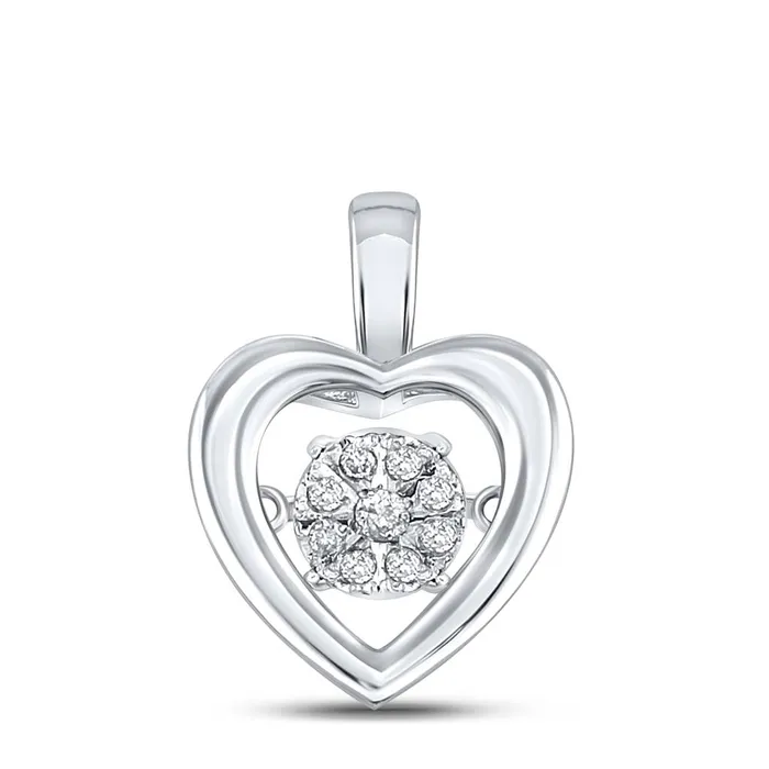 Necklaces 14k White Gold Round Diamond Moving Twinkle Heart Pendant 120 Cttw gndatlanta Necklaces 14k White Gold Round Diamond Moving Twinkle Heart Pendant 120 Cttw gndatlanta