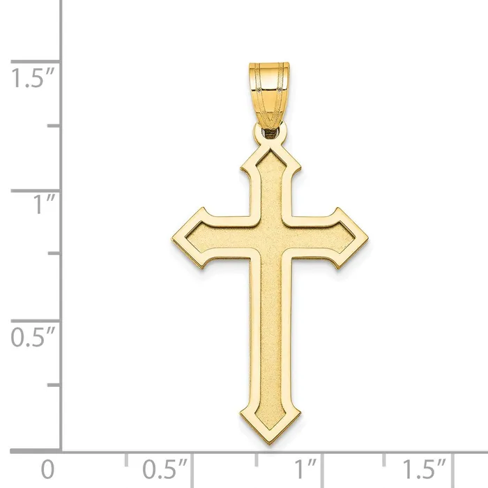 Necklaces 14k Yellow Gold Passion Cross Pendant Goldia