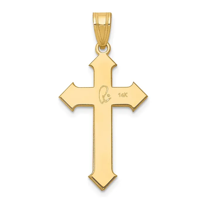 Necklaces 14k Yellow Gold Passion Cross Pendant Goldia
